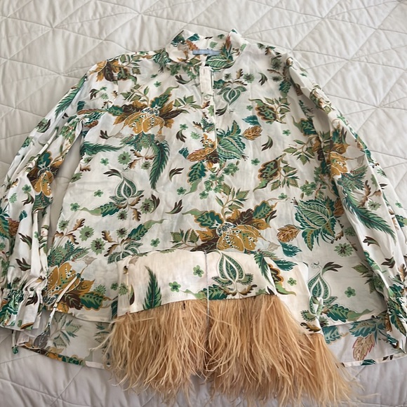 Antonio Melani x The Nat Note Ivy Paisley Floral Print Voile Blouse MEDIUM - Picture 4 of 16